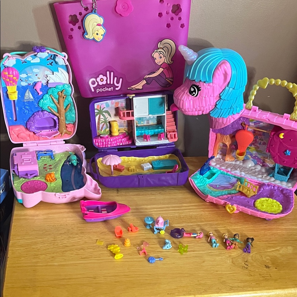 😄Polly Pocket bundle (23) people accessories